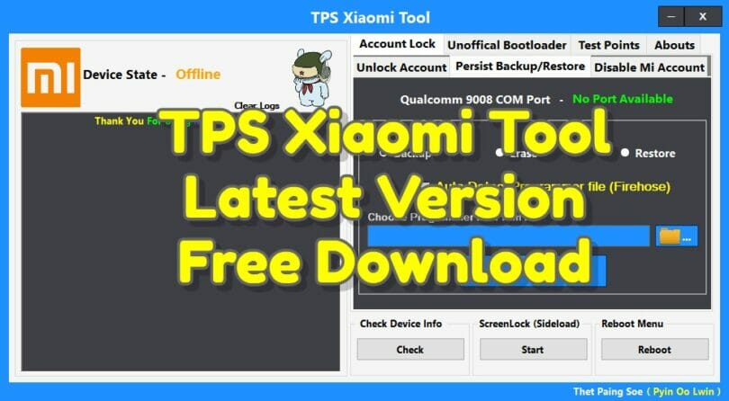 TPS Xiaomi Tool MI Account Unlock Tool