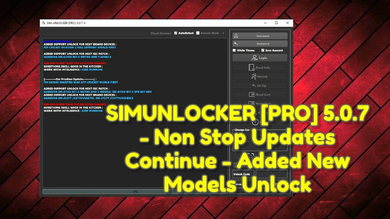 Simunlocker [pro] 5. 0. 7 - non stop updates continue - added new models unlock