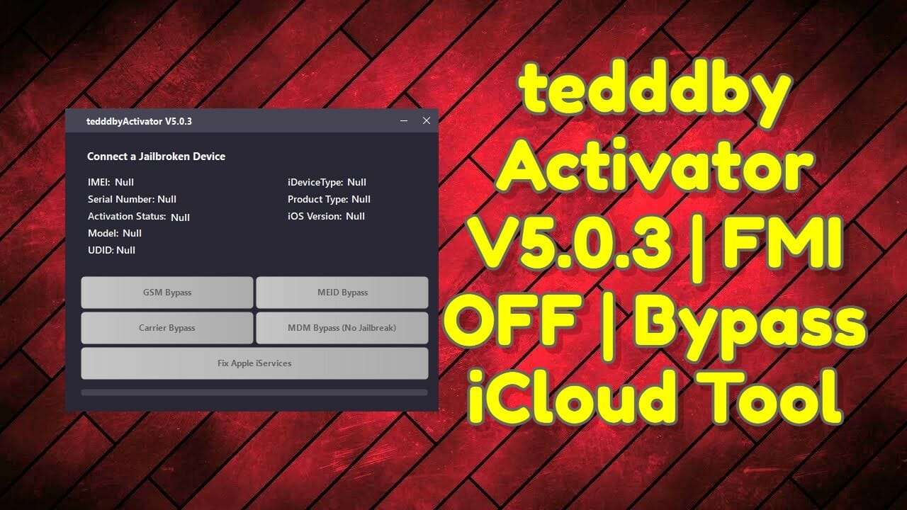 Tedddby activator v5. 0. 3 _ fmi off _ bypass icloud tool