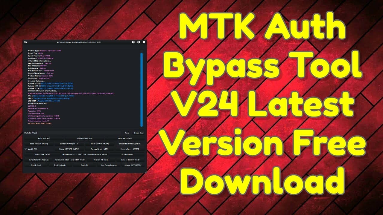 MTK Auth Bypass Tool V24 Latest Version Free Tool