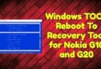Windows TOOL Reboot To Recovery Tool for Nokia G10 and G20