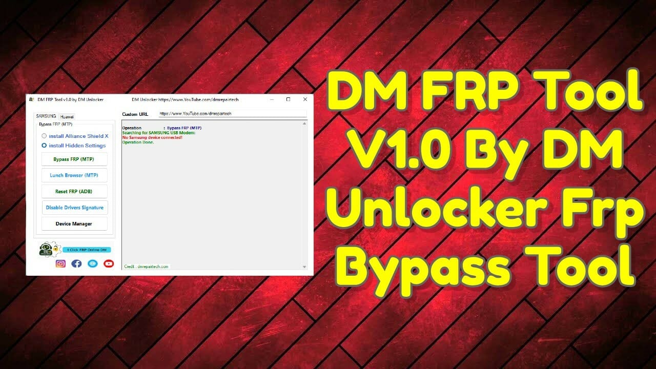 DM FRP Tool V1.0 By DM Unlocker Frp Bypass Tool