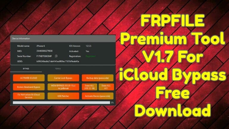FRPFILE Premium Tool V1.7 For iCloud Bypass Free Download