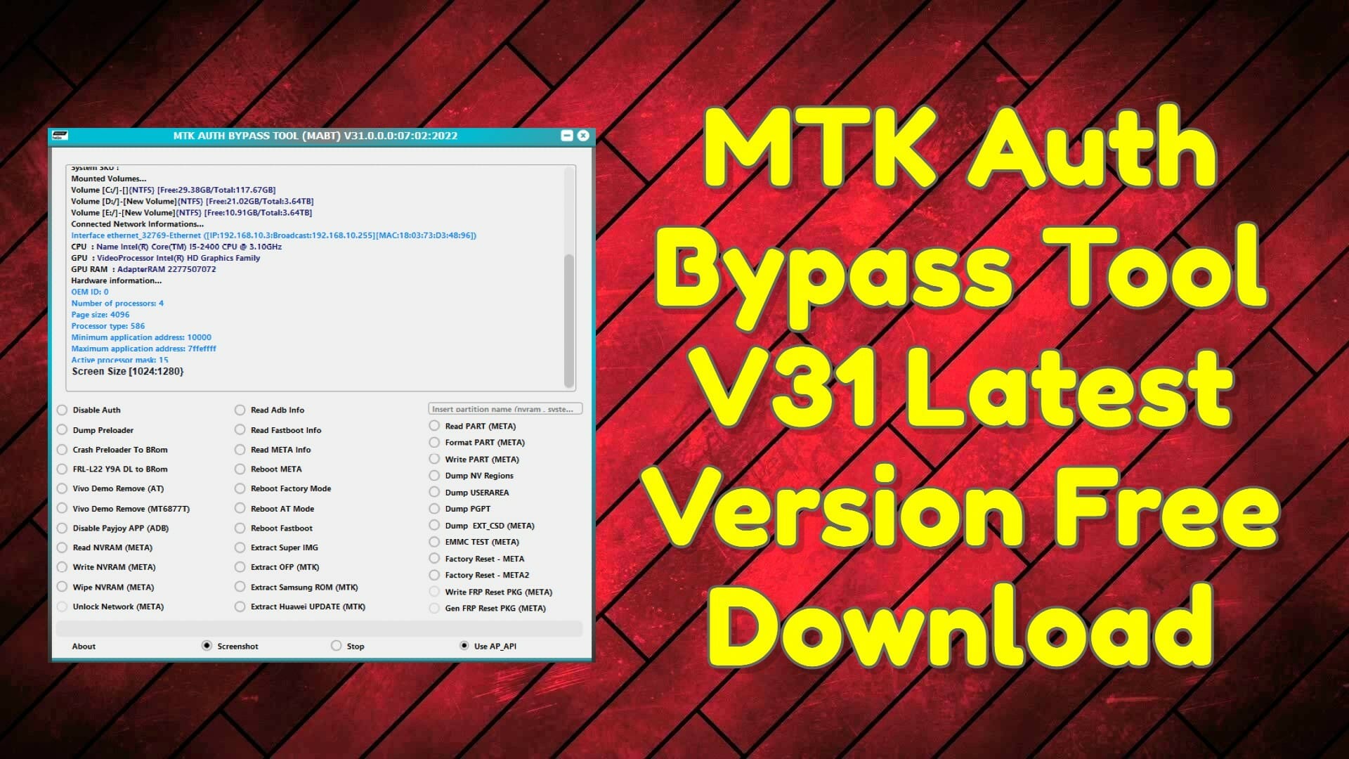 MTK Auth Bypass Tool V31 Latest Version Free Download