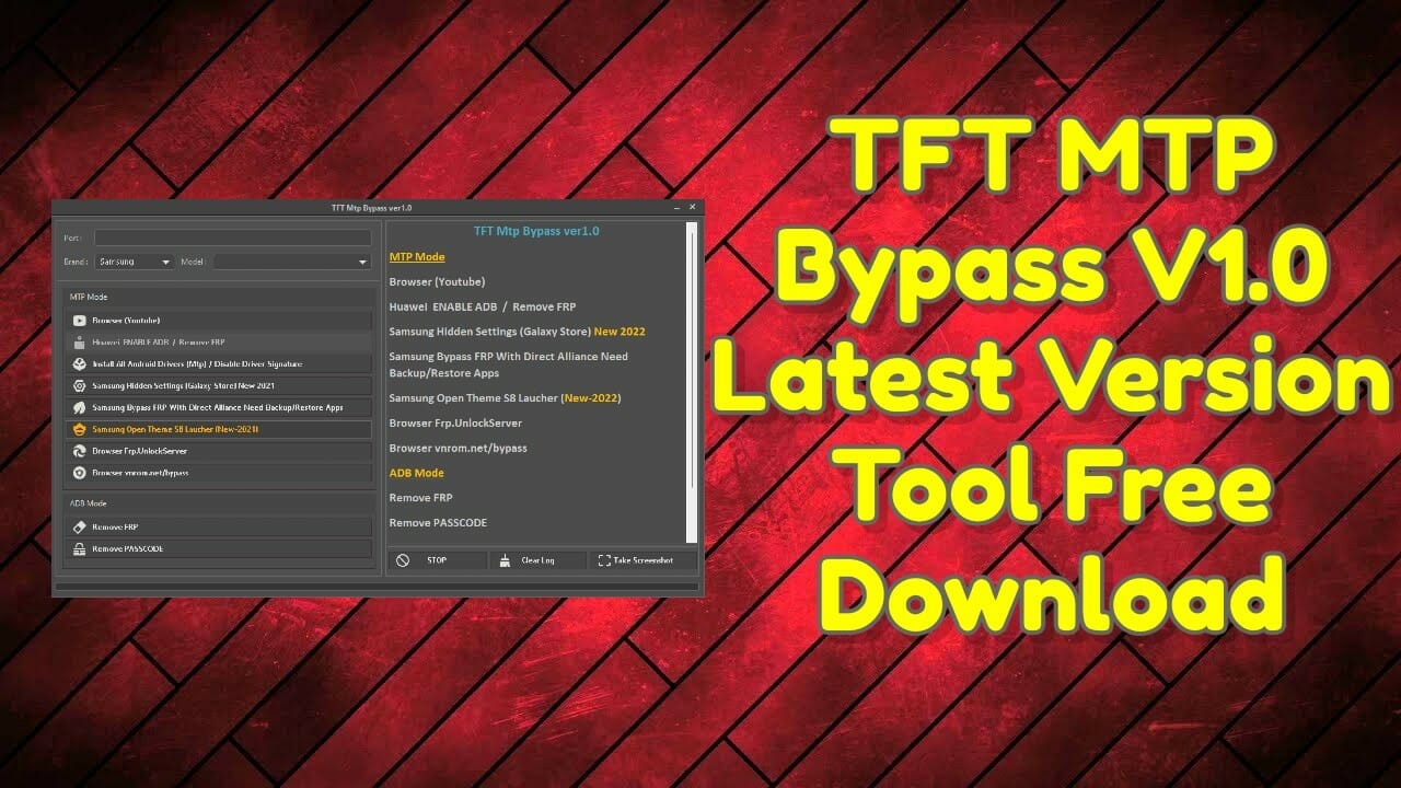 TFT MTP Bypass V1.0 Latest Version Tool Free Download