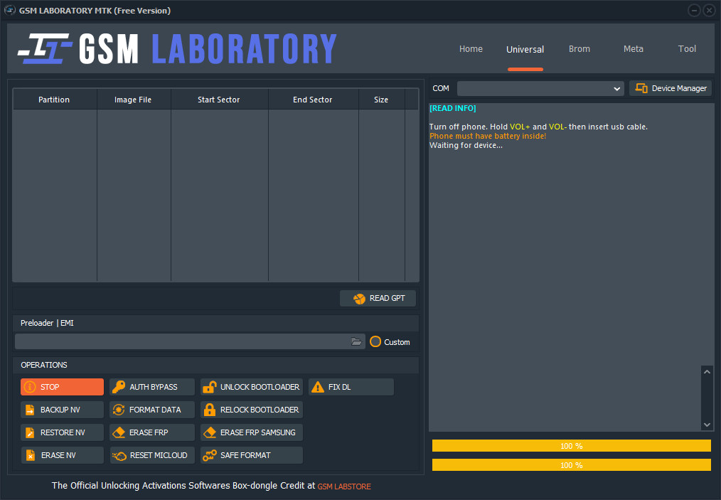 GSM-Laboratory MTK Tool