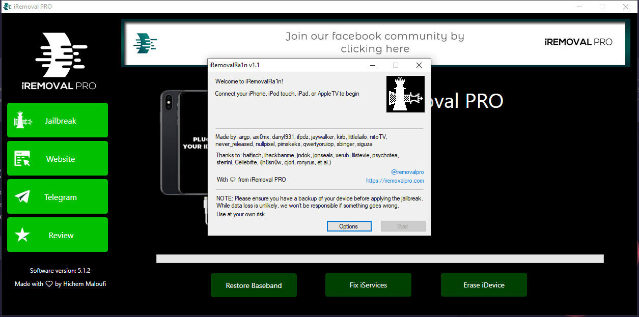 iRemoval PRO v5.1.2 Free Download Added jailbreak From Windows Computer