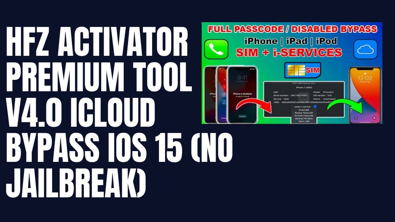 Hfz-activator-premium-tool-v4. 0-icloud-bypass-ios-15-no-jailbreak