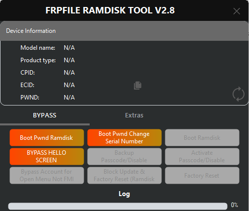frpfile icloud bypass tool v2.8