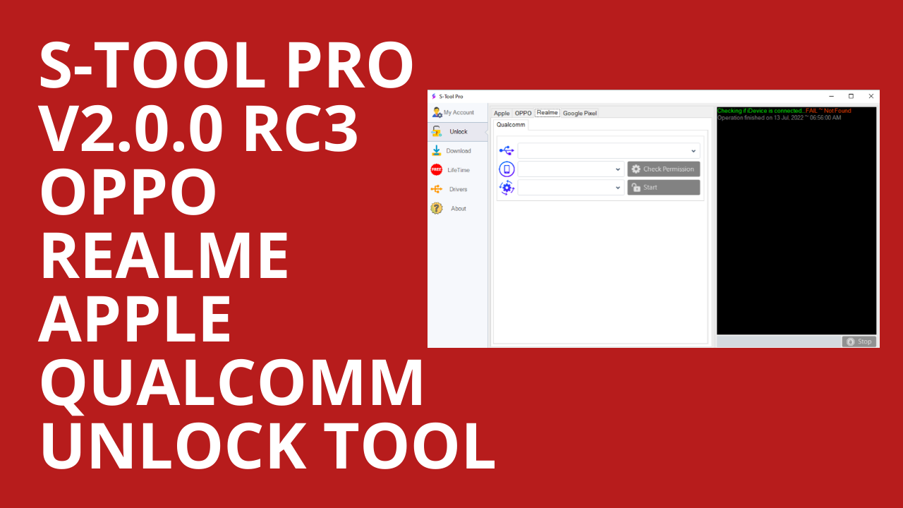 S-Tool Pro V2.0.0 RC3 Oppo Realme Apple Qualcomm Unlock Tool