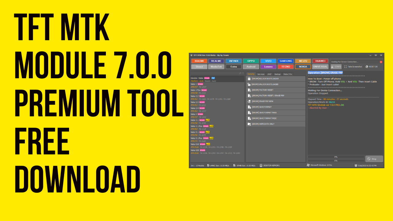Tft mtk module 7. 0. 0 beta premium latest tool free download