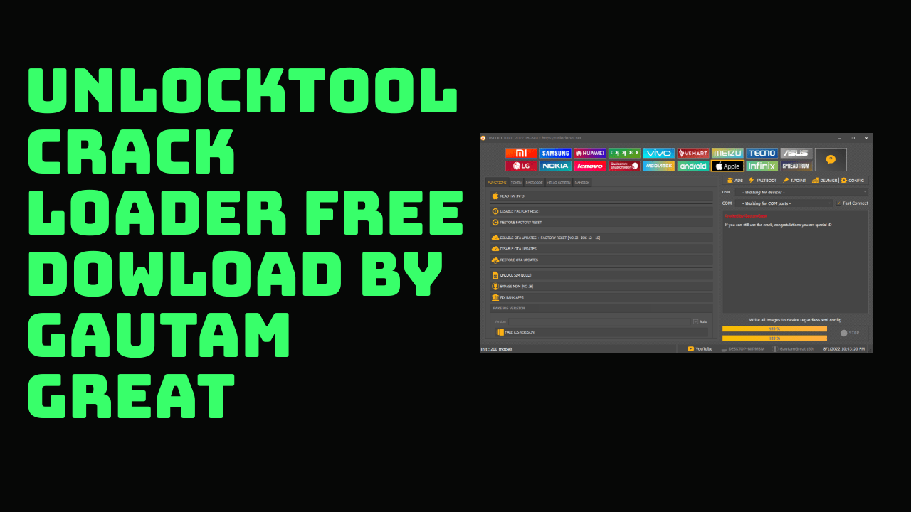 UNLOCKTOOL Free No Need Activation Auto Loader Free Download
