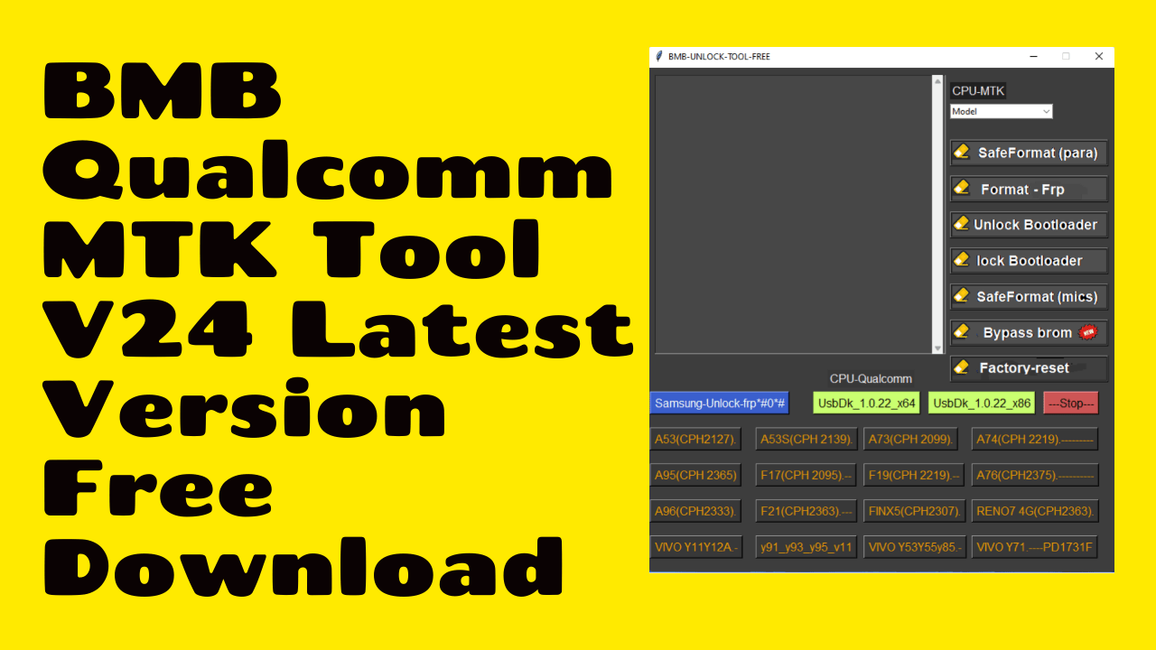 BMB Qualcomm MTK Tool V26 Latest Version Free Download