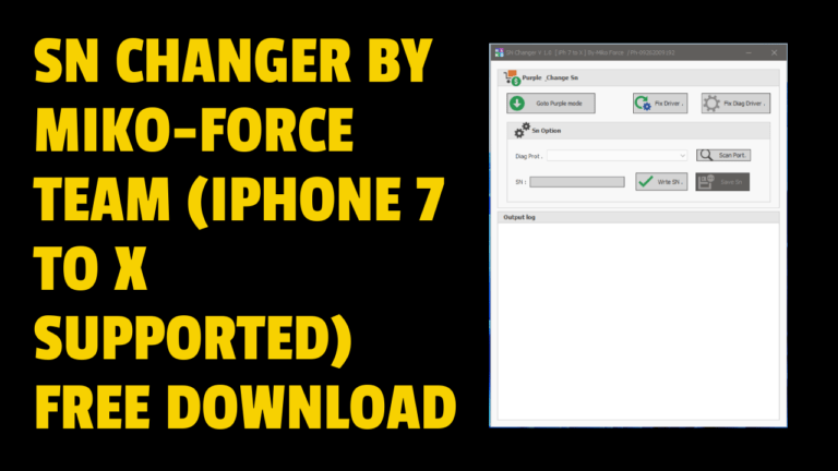 Download SN Changer (iPhone 7 to X Supported) By Miko-Force Team