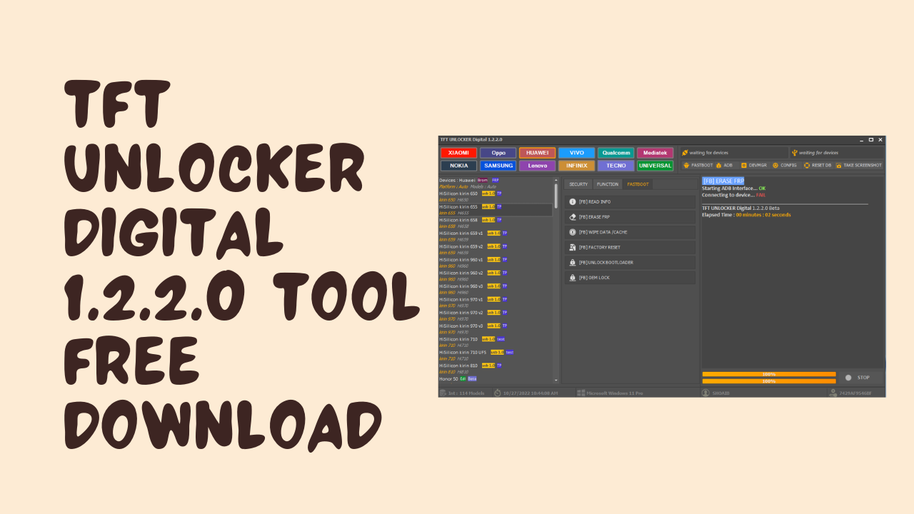 Download TFT Unlocker Digital 1.2.2.0 Latest Tool