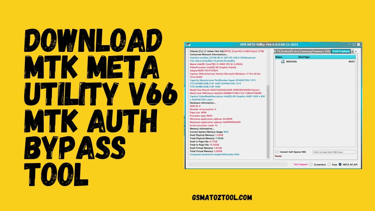 MTK Auth Bypass Tool V66 – MTK Meta Utility Tool (Secure Boot Disable) Latest Tool