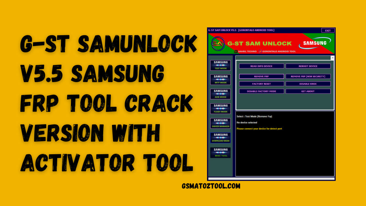 Download g-st samunlock v5. 5 samsung frp tool