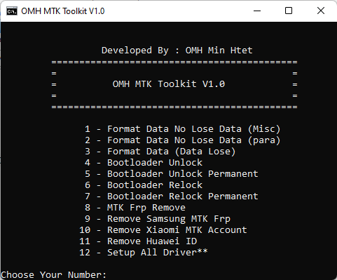 OMH MTK Toolkit V1.0 Download All latest Mediatek Chipset