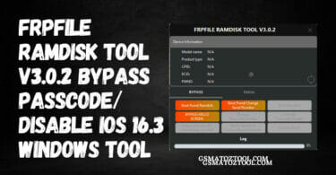 FRPFILE Ramdisk Tool V3.0.2 Bypass Passcode Disable iOS 16.3 Windows Tool