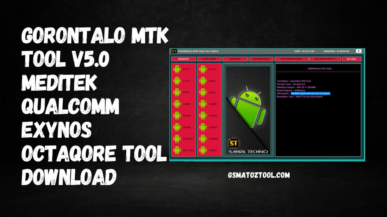 Download Gorontalo MTK Tool V5.0 Meditek-Qualcomm Tool