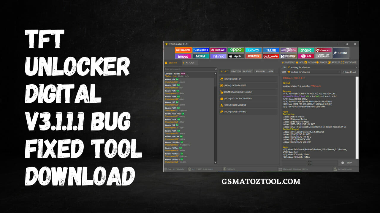 TFT UNLOCKER Digital v3.1.1.1 Bug Fixed Tool Download
