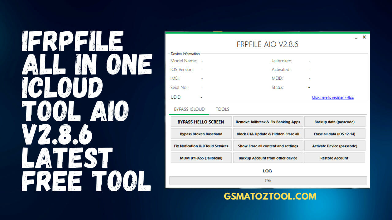 Download iFrpfile All In One iCloud Tool AIO v2.8.6 Latest Free Tool