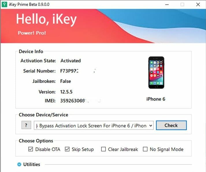 Download iKey Prime Tool Best iCloud Bypass Tool