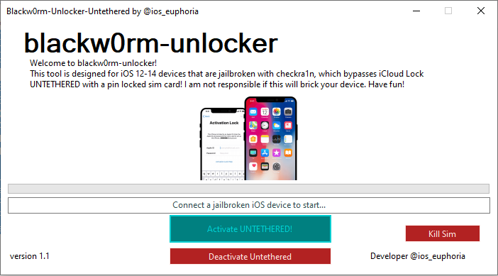 Blackw0rm Unlocker: iOS iCloud Bypass for Windows