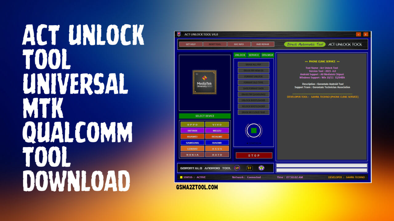 ACT Unlock Tool Universal MTK Qualcomm Tool Download