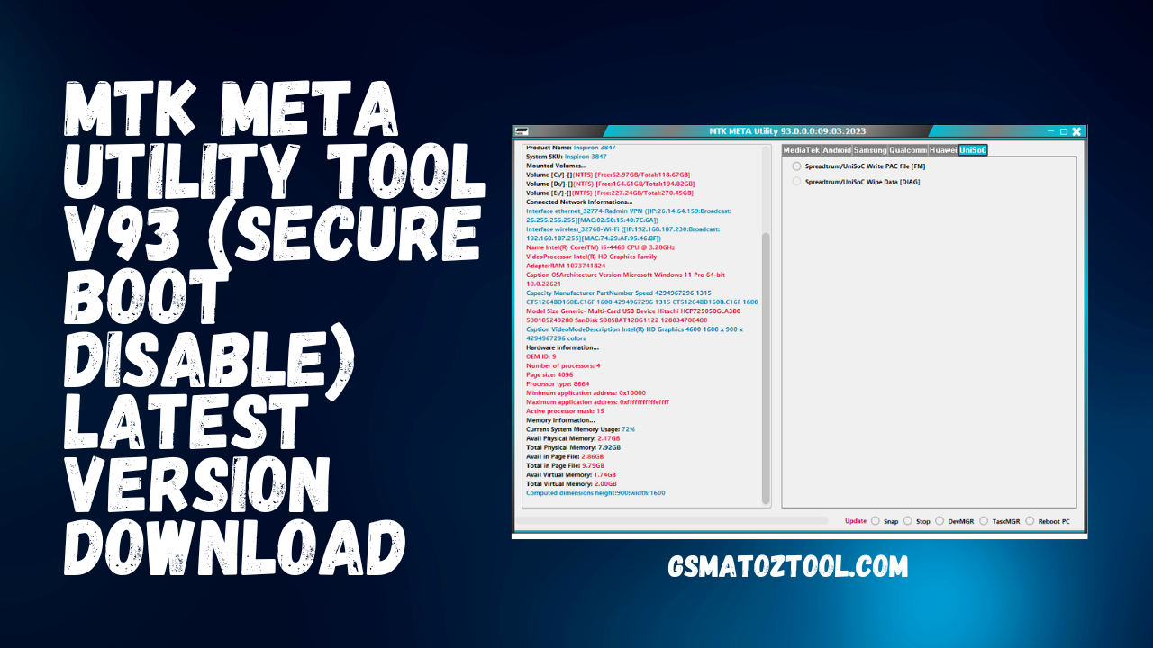 MTK META Utility V93 MTK AUTH Bypass Tool Free Download