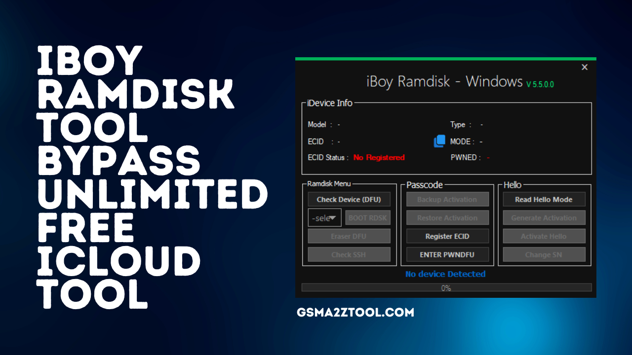 Iboy ramdisk tool v5. 5. 0. 0 bypass unlimited free icloud tool