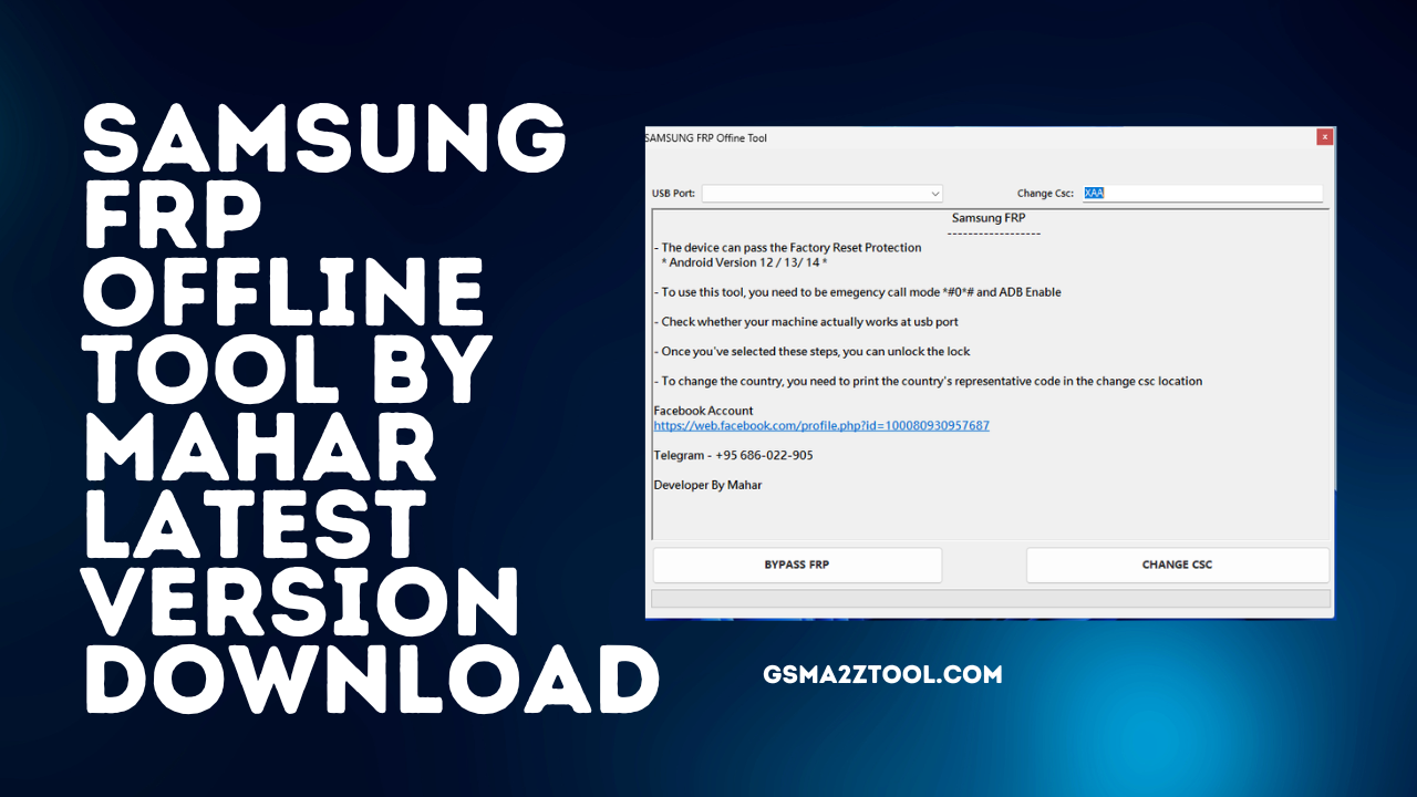 Samsung FRP Offline Tool By Mahar Latest Version Download
