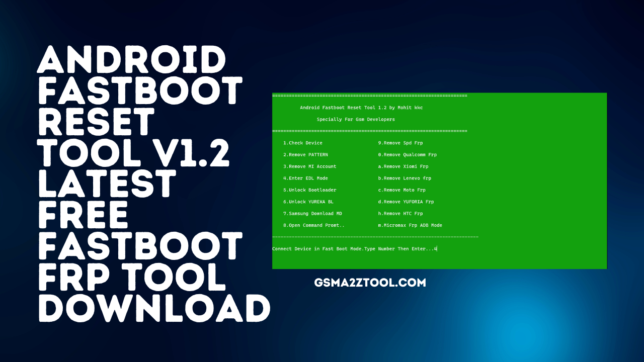 Android fastboot reset tool v1. 2 latest version download