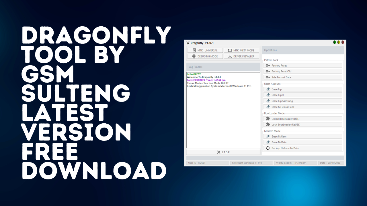 Dragonfly tool v1. 0. 1 by gsm sulteng latest version free download