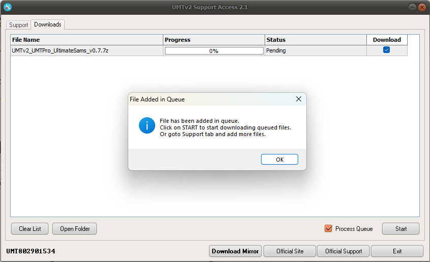 umt support access latest version