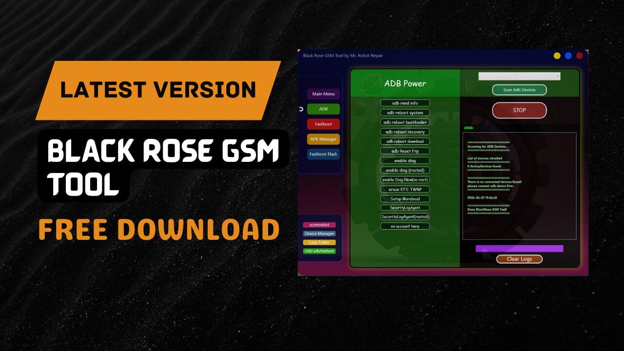 Black rose gsm tool by mr. Robot repair latest version free download