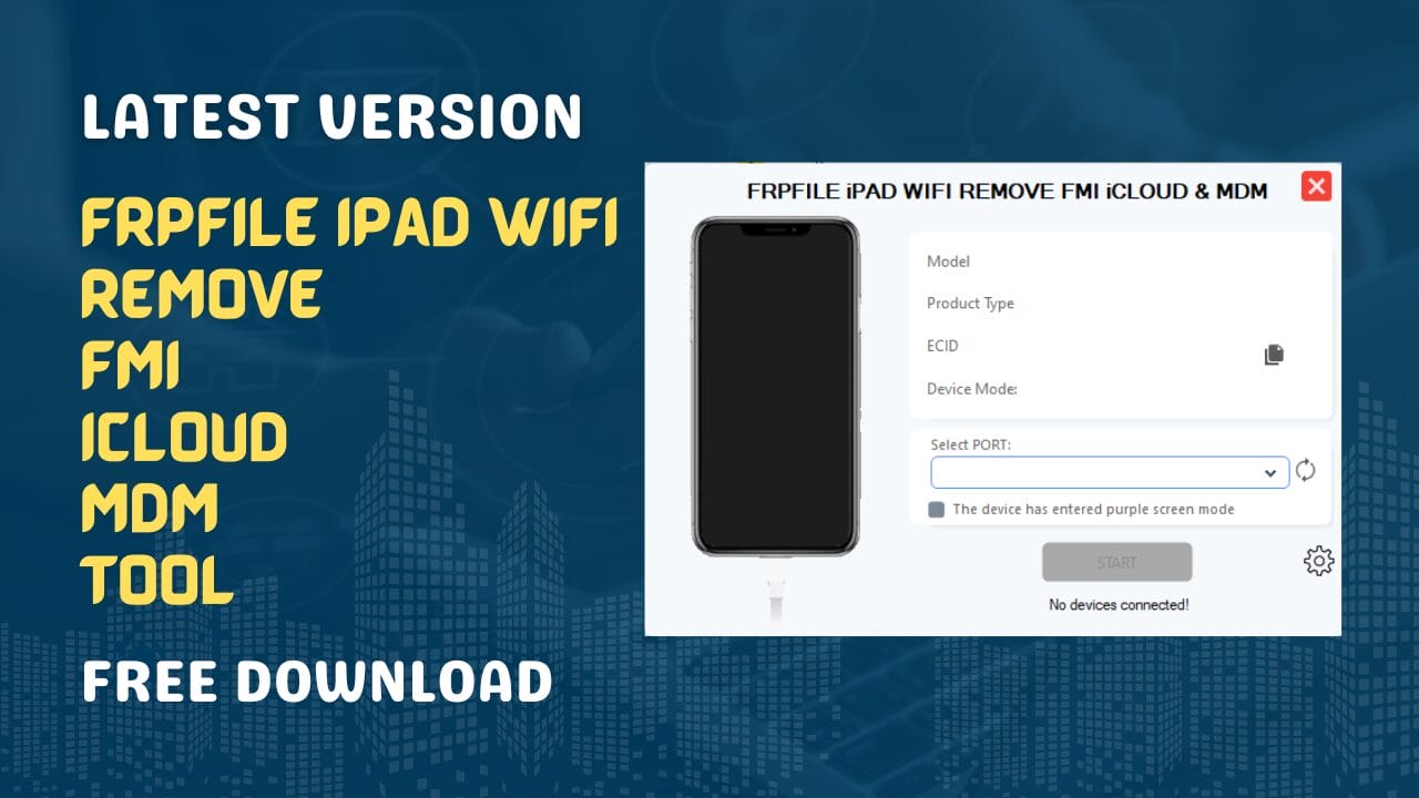 Frpfile ipad wifi remove fmi icloud mdm tool