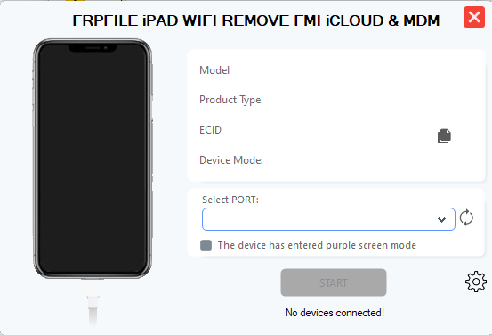 Frpfile ipad wifi remove fmi icloud & mdm tool